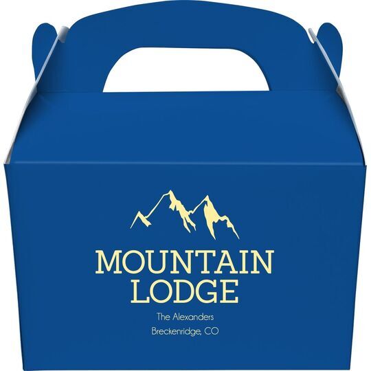 Mountain Lodge Gable Favor Boxes